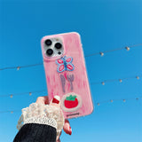 Cifeeo-gifts Girly Pink Tomato Butterfly Phone Case