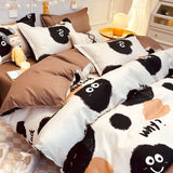 Cifeeo-2025 Spring Bedding Set Kawaii Cartoon Bedding Set No Filling New Arrival Soft Boys Girls Single Double Duvet Cover Flat Sheet Pillowcase Kit