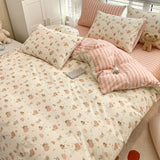 Cifeeo-2025 Spring Bedding Set Summer Bedding Set 2025 Ins Twin Queen Duvet Cover Flat Sheet Pillowcase No Filler Girl Boys Hotel Home Bed Linens