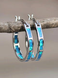 CIFEEO- Fashion Opal Round Earrings Everyday Versatile QAR41