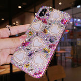 Cifeeo-gifts Rhinestone Heart Phone Case