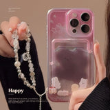 Cifeeo-gifts Pink and Purple Smudged Bear Phone Case
