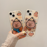 Cifeeo-gifts Kawaii Cartoon Capybara Magnetic Stand Phone Case