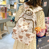 Cifeeo-back to school gifts Fashion Cartoon Printing Women Backpack Kawaii Waterproof Nylon Travel Bag Female Big Schoolbag Girls Preppy Laptop Backpacks