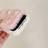 Cifeeo-gifts Monster Plush Embroidered Heart Phone Case