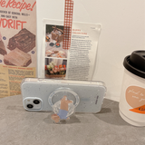 Cifeeo-gifts Kawaii Cartoon Dachshund Magnetic Stand Phone Case