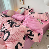Cifeeo-Pink Leopard Print Bedding Set Boys Girls Twin Queen Duvet Cover Flat Sheet Pillowcase Bed Linens Kids Adult Fashion Home Use