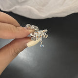 Cifeeo-Vintage Jewelry Y2K Style Korea Colorful Stone Oil Drip Rhinestone Trendy Geometry Rings For Women Heart Star Girls Y2k Jewelry Gifts