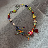 Cifeeo-Vintage Jewelry Y2K Style Boho Kpop Colorful Sugar Star Tassel Pendant Choker Necklace for Women Sweet Love Heart Chain Aesthetic Y2K Jewelry Accessories
