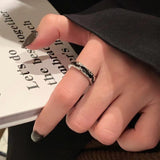Cifeeo-Vintage Jewelry Y2K Style Punk Silver Color Copper Stars Open Rings for Men Fashion Jewelry Gift Hip Hop Vintage Ring