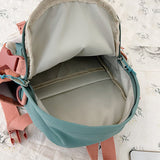 Cifeeo-back to school gifts Mini Women's Backpack Small Girls' Contrasting Color School Bag Waterproof Nylon Fabric Japanese Casual Girl Schoolbag Female