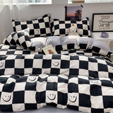 Cifeeo-2025 Spring Bedding Set Fashion Duvet Cover Set No Filler Flat Sheet Pillowcases Boys Girls Cute Twin Queen Size Ins Spring New Bedding Linen