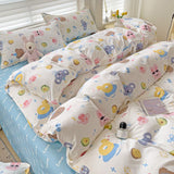 Cifeeo-2025 Spring Bedding Set Cute Dog Bedding Set New Arrival Blue Twin Queen Duvet Cover Flat Sheet Pillowcase No Filler Girl Boys Hotel Home Bed Linens