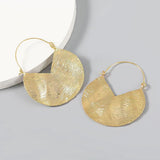 CIFEEO- Art Golde Alloy Geometry Hoop Earrings ZZ086