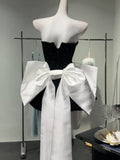 Cifeeo-back to school outfits Chic A Line Strapless Black Velvet Cocktail Dresses Short Homecoming Dress