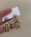 CIFEEO- Beautiful Gold Sterling Silver Overgild Tassel Drop Earrings MM090