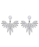 CIFEEO- Beautiful White Sterling Silver Sunflower Zircon Stud Earrings MM084