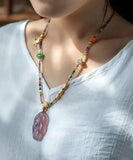 CIFEEO- Bohemian Rainbow Beading Sweater Tassel Gratuated Bead Necklace KX1055