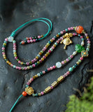 CIFEEO- Bohemian Rainbow Beading Sweater Tassel Gratuated Bead Necklace KX1055