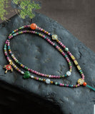 CIFEEO- Bohemian Rainbow Beading Sweater Tassel Gratuated Bead Necklace KX1055