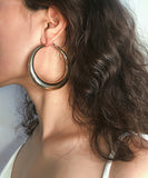 CIFEEO- Boho Gold Metal Round Hoop Earrings ZZ004