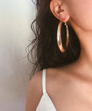 CIFEEO- Boho Gold Metal Round Hoop Earrings ZZ004