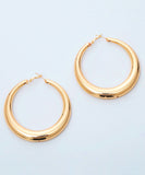 CIFEEO- Boho Gold Metal Round Hoop Earrings ZZ004