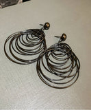 CIFEEO- Boutique Black Stainless Steel Alloy Hollow Out Drop Earrings ZZ047