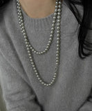 CIFEEO- Brief Grey Pearl Tassel Pendant Necklace ZZ081