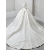 Cifeeo- Dreamy Ball Gown Sweetheart Sleeveless White Lace Wedding Dresses With Beads C1817