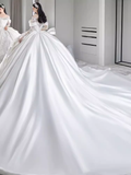 Cifeeo- Unique Ball Gown Off The Shoulder Lace Long Wedding Dresses C193