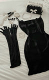 Cifeeo-back to school outfits Simple A Line Straps Black Satin Short Homecoming Dresses 18th Birthday Outfits Little Black Dress C2109