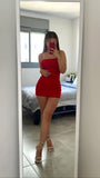 Cifeeo-back to school outfits Modest Sheath Straps Short Red Homecoming Dresses 21st Birthday Outfits C2139
