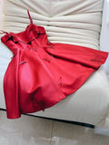 Cifeeo-back to school outfits Simple A Line Spaghetti Straps Red Short Homecoming Dresses 18th Birthday Outfit C2178