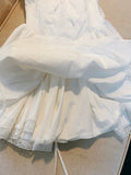 Cifeeo-back to school outfits Modest A Line Straps Short Lace White Homecoming Dresses Party Dress C2191