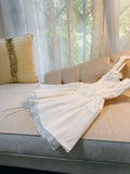 Cifeeo-back to school outfits Modest A Line Straps Short Lace White Homecoming Dresses Party Dress C2191