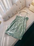 Cifeeo-back to school outfits Modest Sheath Straps Sequin Green Short Homecoming Dresses Birthday Outfits With Beads C2227
