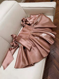 Cifeeo-back to school outfits Pretty A Line Straps Satin Homecoming Dresses Birthday Outfits With Bow C2237