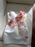 Cifeeo-back to school outfits Sexy Sheath Spaghetti Straps Flowers Homecoming Dresses Birthday Outfits C2242