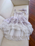 Cifeeo-back to school outfits Sexy Ball Gown Spaghetti Straps Lilac Flowers Homecoming Dresses Birthday Outfits C2244