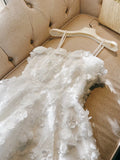 Cifeeo-back to school outfits Sexy Ball Gown Spaghetti Straps White Lace Short Homecoming Dresses Birthday Outfits C2251