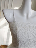 Cifeeo-back to school outfits Modest A line Spaghetti Straps White Lace Short Homecoming Dresses Birthday Outfit C2255