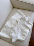 Cifeeo-back to school outfits Simple A Line Scoop White Short Satin Homecoming Dresses Birthday Outfit C2276