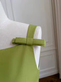Cifeeo-back to school outfits Simple A Line Straps Green Short Satin Homecoming Dresses 18th Birthday Outfit C2292