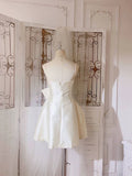 Cifeeo-back to school outfits Simple A line Spaghetti Straps Ivory Mini Party Dress Short Homecoming Dresses C2339