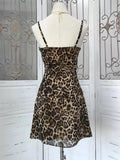 Cifeeo-back to school outfits Sexy A line Spaghetti Straps Leopard Homecoming Dresses Short Birthday Outfits C2408