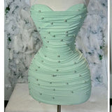 Cifeeo-back to school outfits 16th Birthday Sheath Halter Mint Green Short Homecoming Dresses Short Mini Party Dress C2727