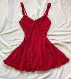 Cifeeo-back to school outfits 16th Birthday A Line Spaghetti Straps Red Homecoming Dresses Lace Short Mini Party Dress C2982