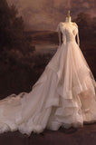 Cifeeo- Elegant V-Neck Tulle Long Ball Gown Wedding Dress C320