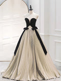 Cifeeo-Cyber Monday Christmas party outfits Pretty Ball Gown Strapless Tulle Layers Long Champagne Ruffles Prom Dresses Sweet 16 Dresses With Gloves C3220